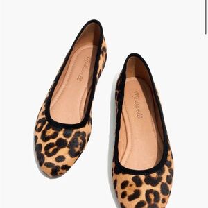 The Reid Ballet Flat in Leopard Calf Hair